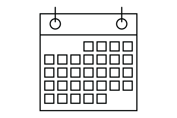 lineart illustration of a calendar