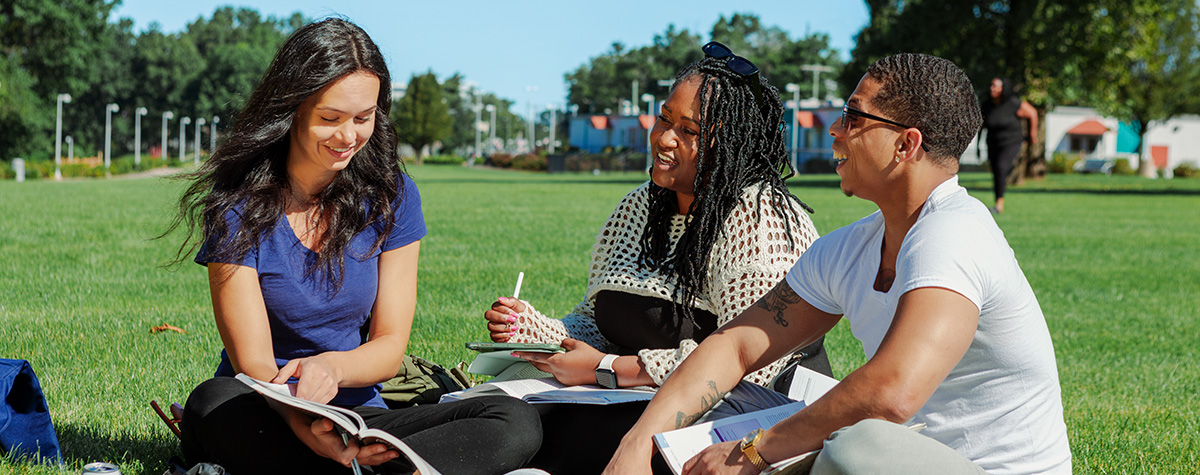 students talking