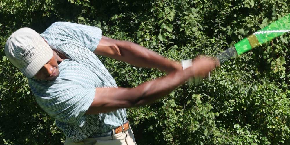 Golfer at the Goodwin University 20th annual Golf Tournament