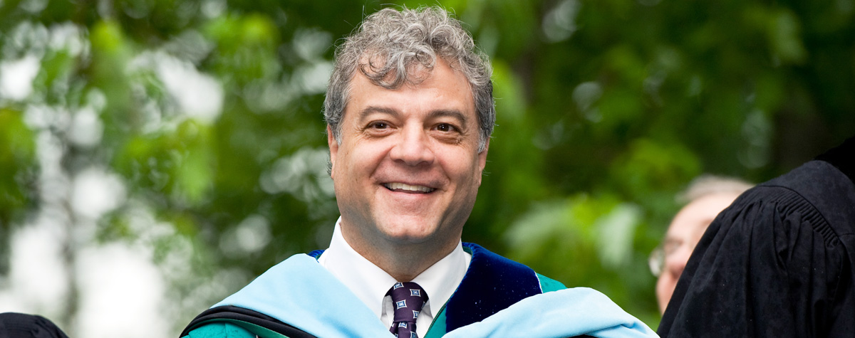 Goodwin University president Mark Scheinberg at a Commencement ceremony