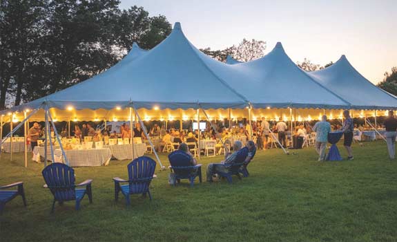 Clambake lighted party tent