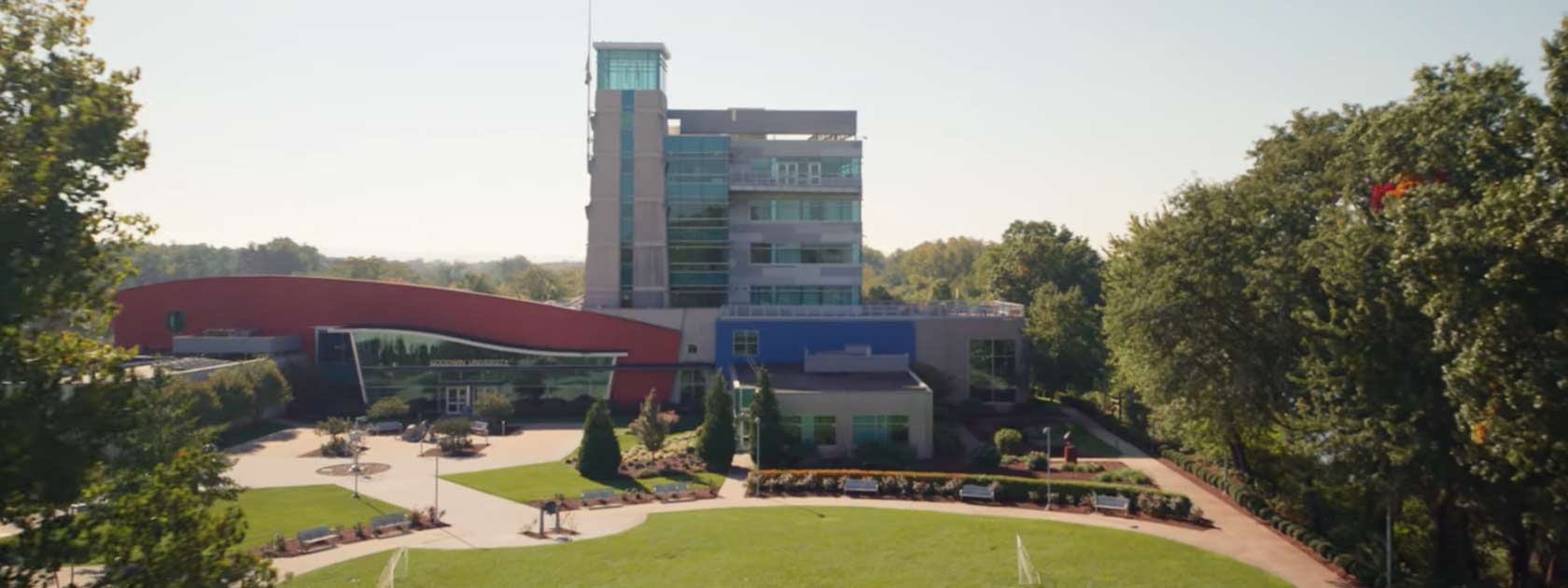 aerial view of Goodwin’s campus