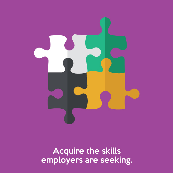 Acquire the skills employers are seeking.
