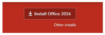 installing office 2016 button