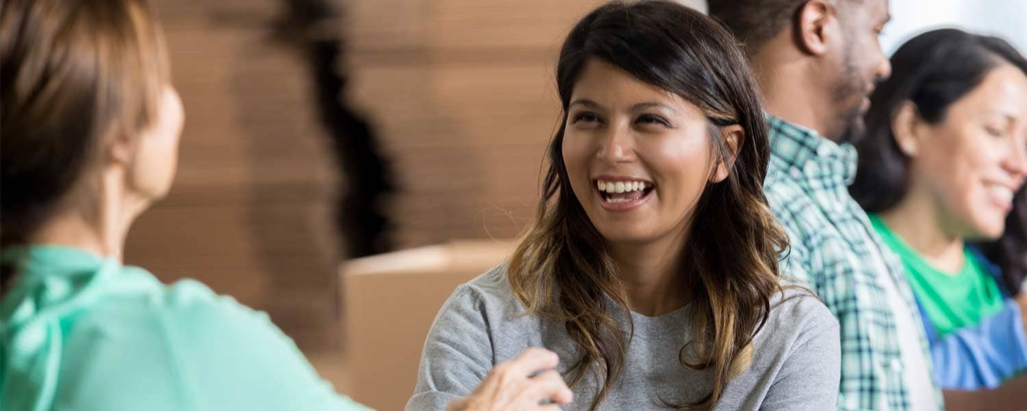 group of people working together