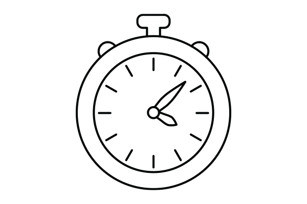 lineart illustration of a stopwatch